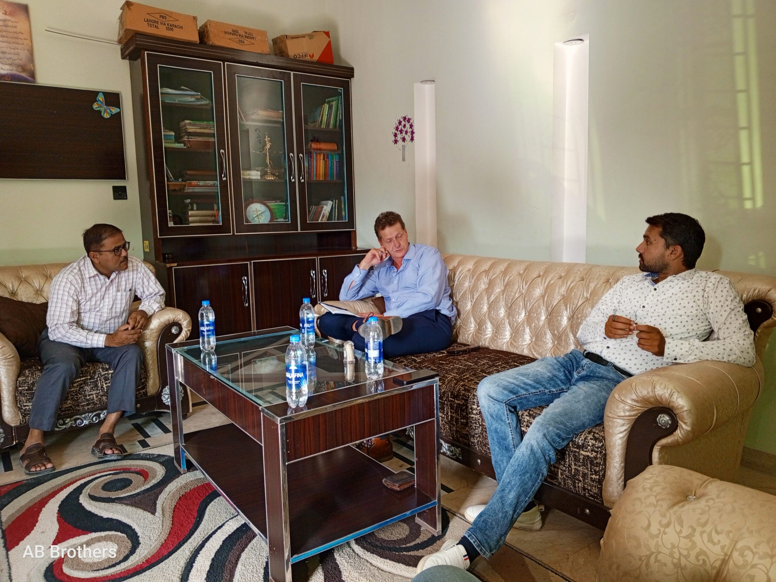 Woerden partners in discussion at the Lahore office